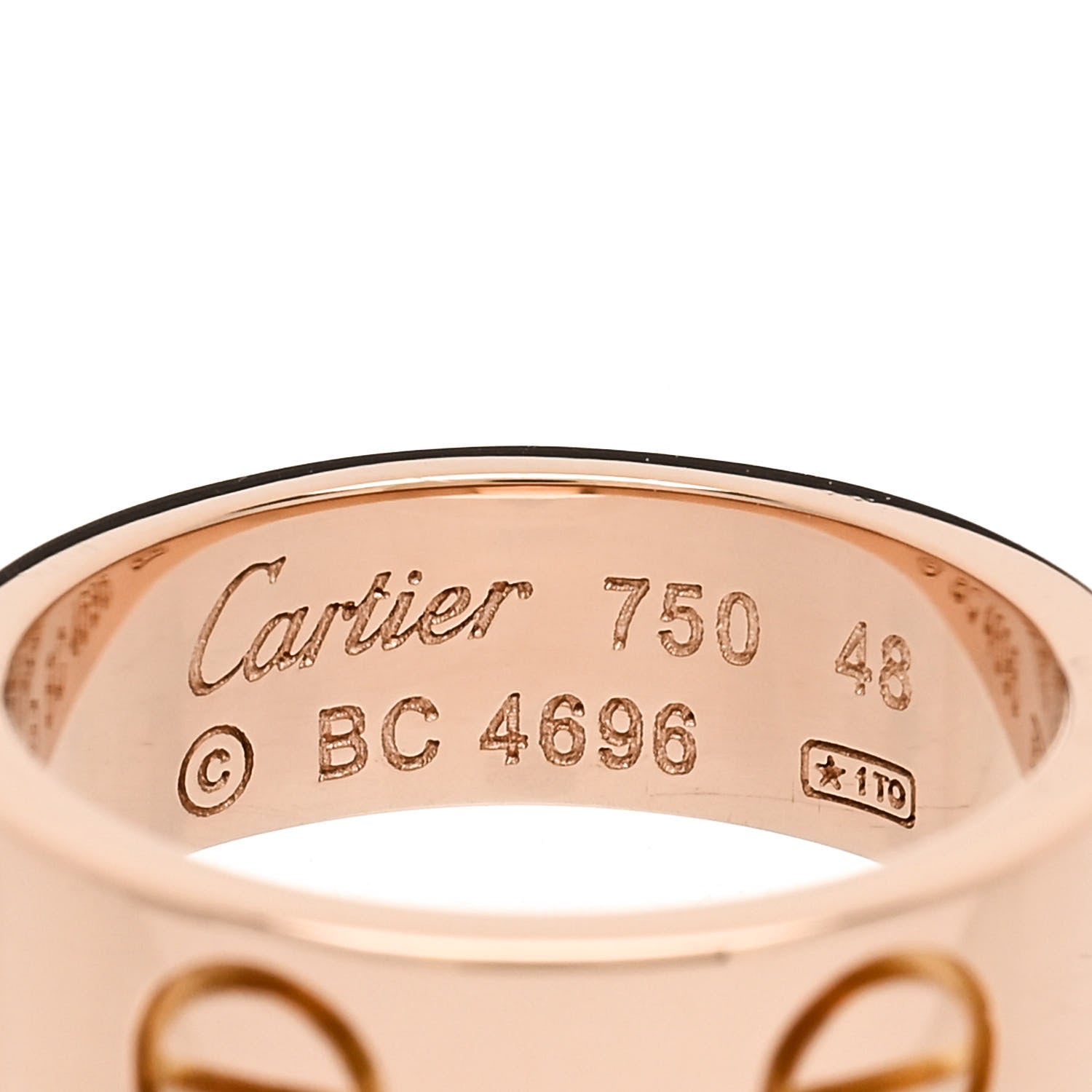 Cartier 18K Pink Gold 5.5mm LOVE Ring 48 4.5 4 of 4