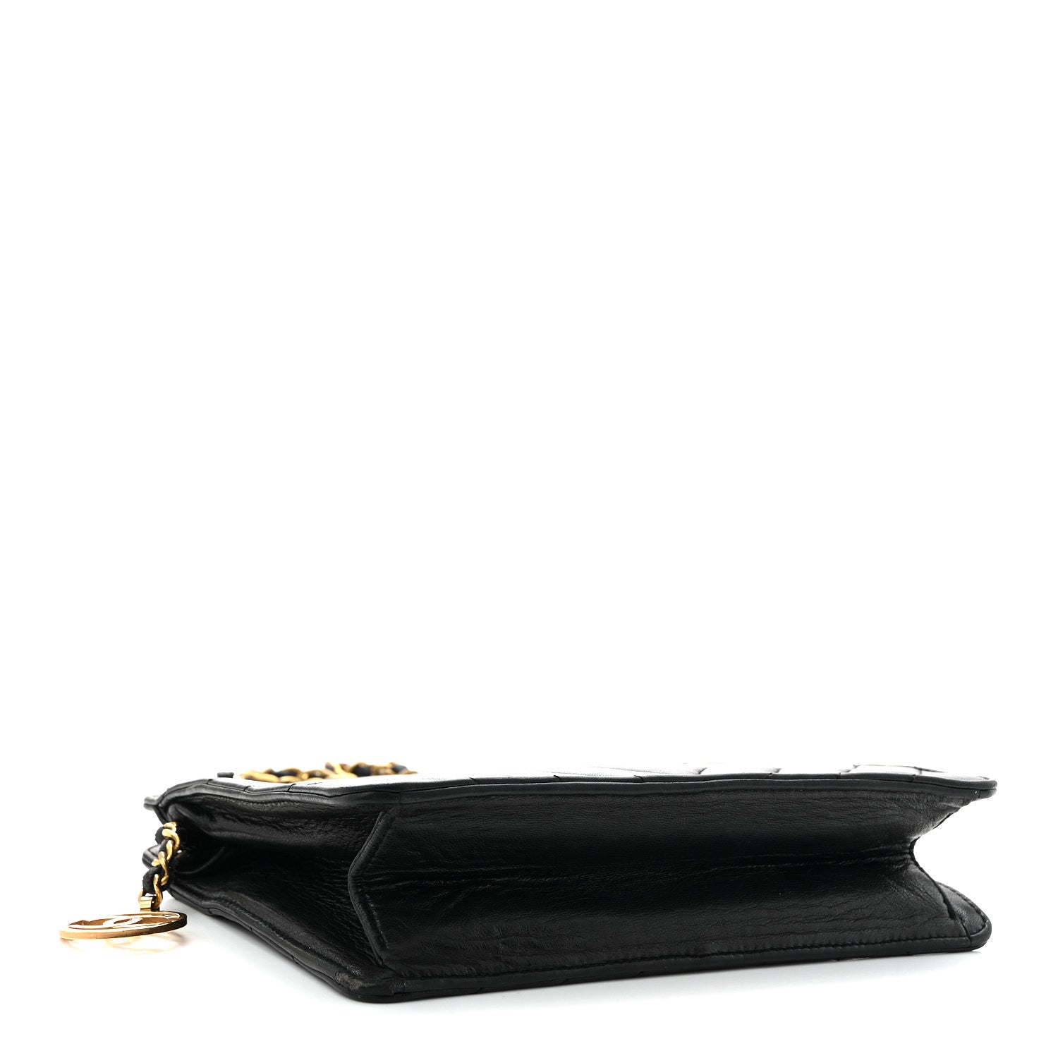 Chanel Lambskin Chevron Small Shoulder Bag Black 4 of 11