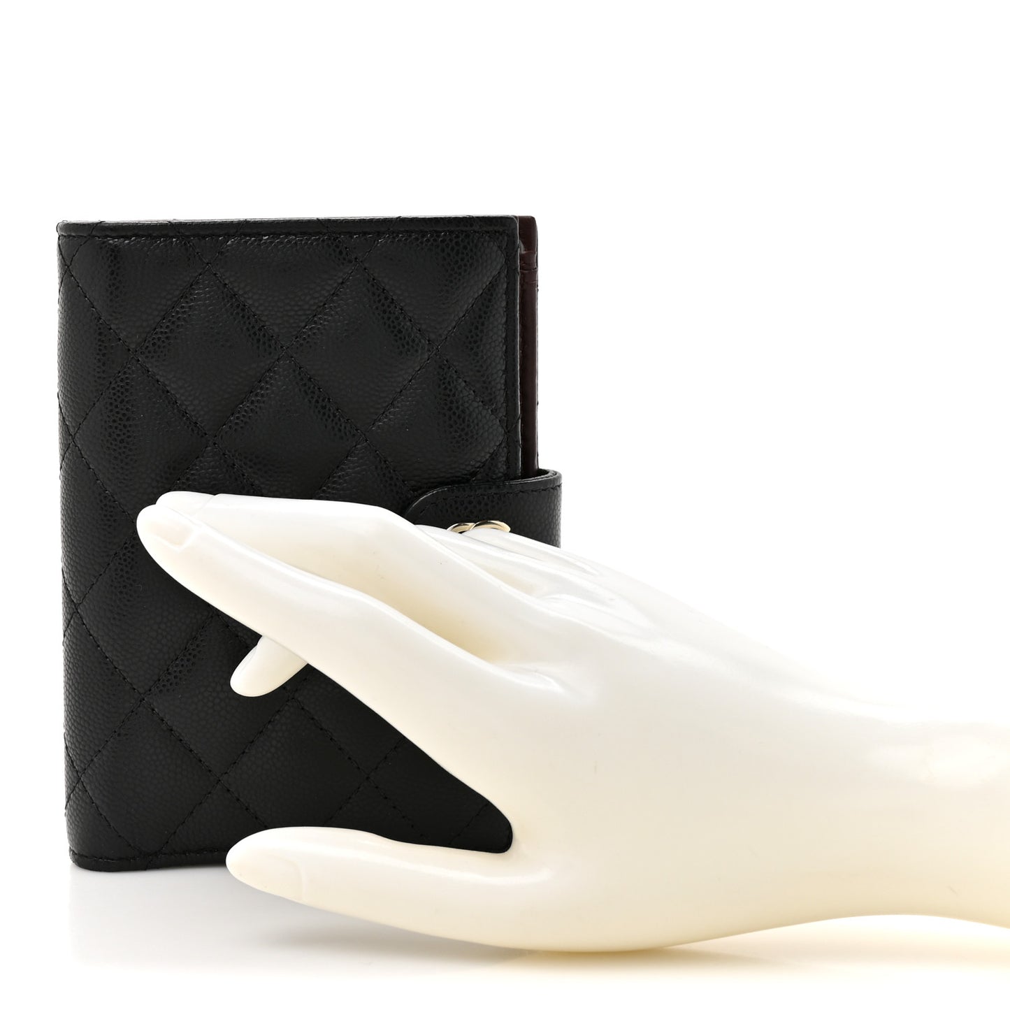 Caviar Quilted Passport Holder Black