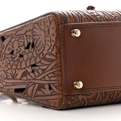 Christian Dior Calfskin Laser Cut Medium Lady Dior Brown 9 of 15