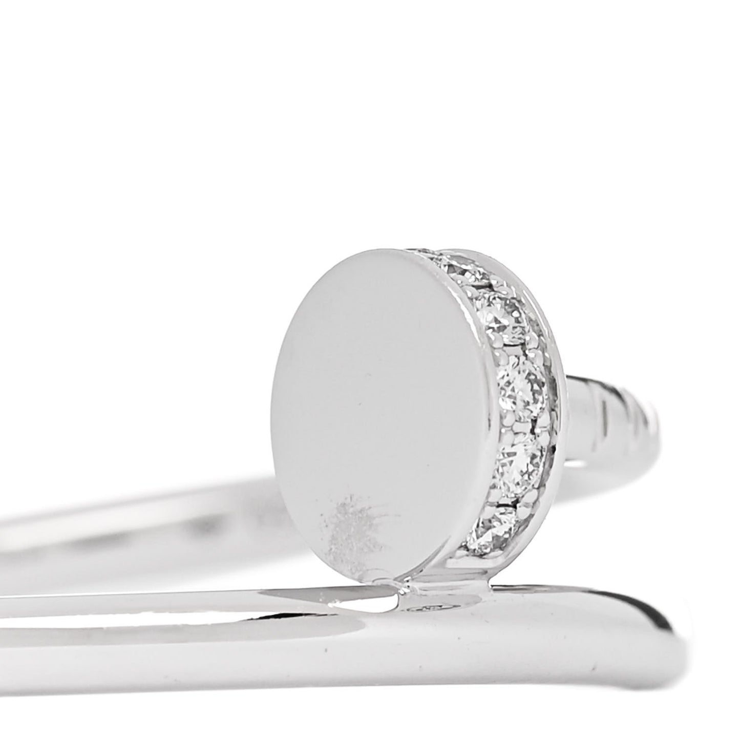18K White Gold Diamond Small Juste Un Clou Ring 51 5.75