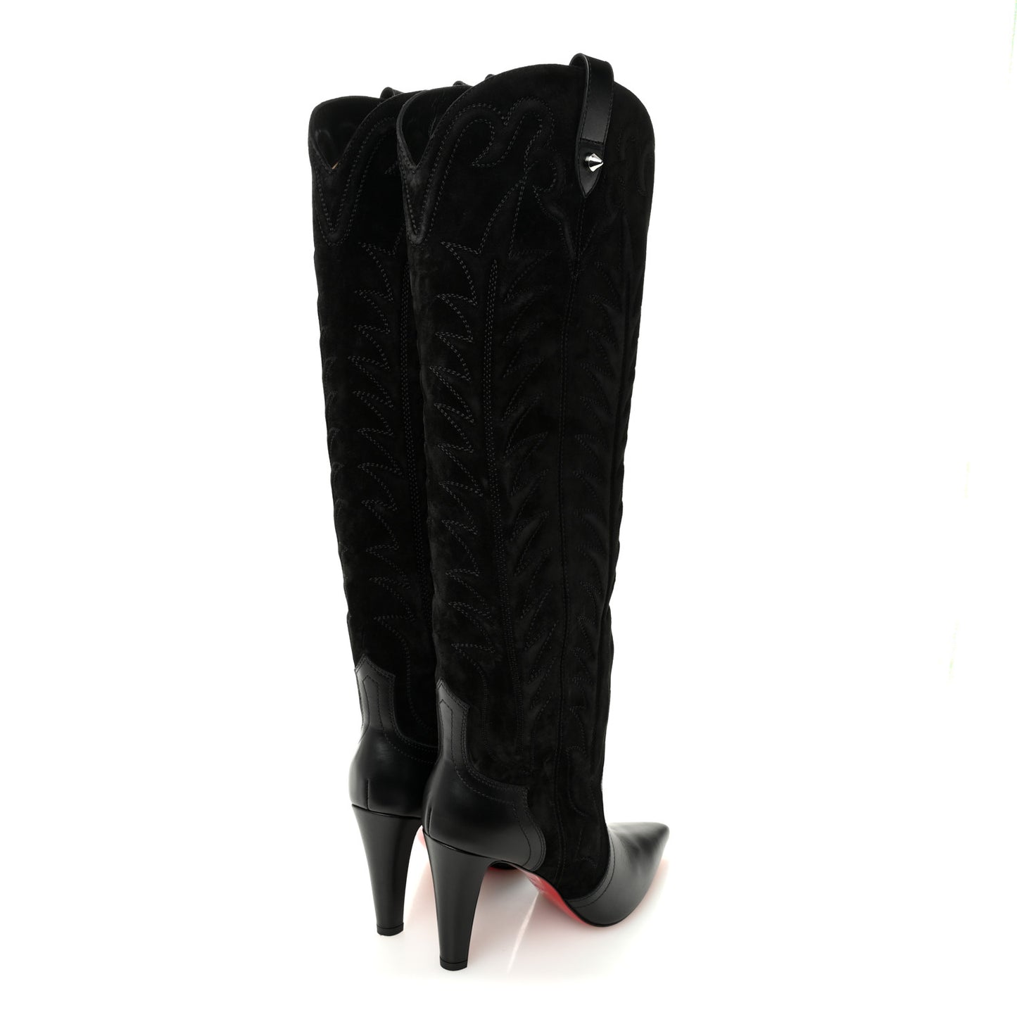 Calfskin Veau Velours Santia Botta 85 Tall Boots 39 Black