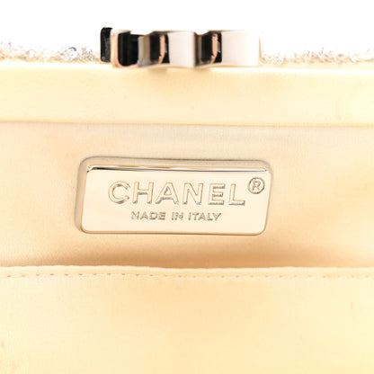 Chanel Sequin Satin Embroidered La Pausa Evening Clutch Silver Blue Pink 6 of 11