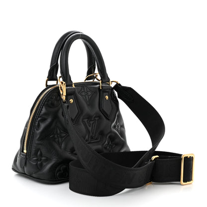 Louis Vuitton Calfskin Bubblegram Alma BB Black 2 of 10