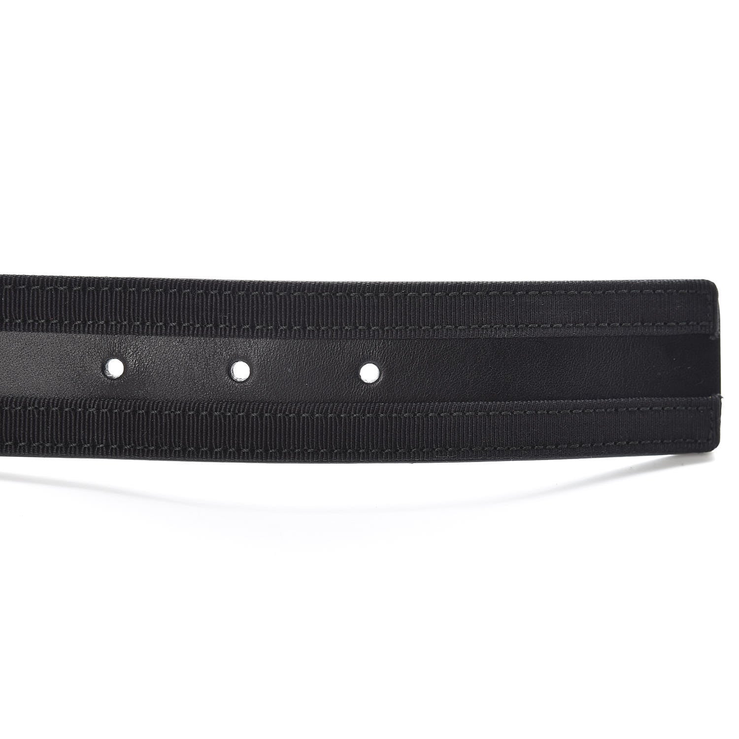 Chanel Grosgrain Calfskin Pearl CC Belt 70 28 Black 5 of 6