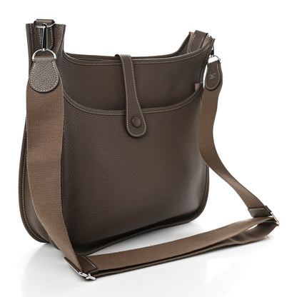 Hermes Taurillon Clemence Evelyne III GM Etoupe 4 of 10