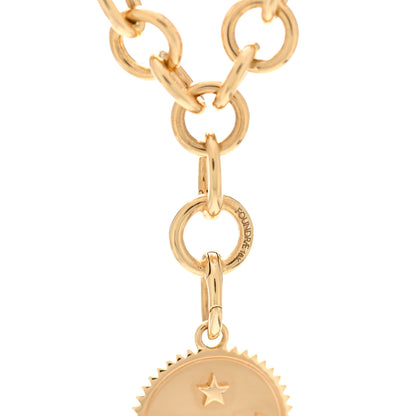 Foundrae 18K Yellow Gold Diamond Medium Dream Medallion Midsize Mixed Chain Necklace 4 of 6