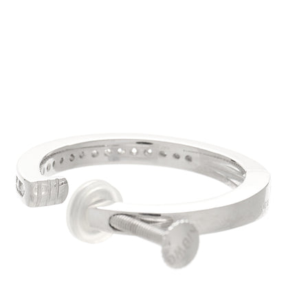 Parker & West by FASHIONPHILE 18K White Gold Diamond .40ctw Channel Set Hoop Earrings 4 of 5