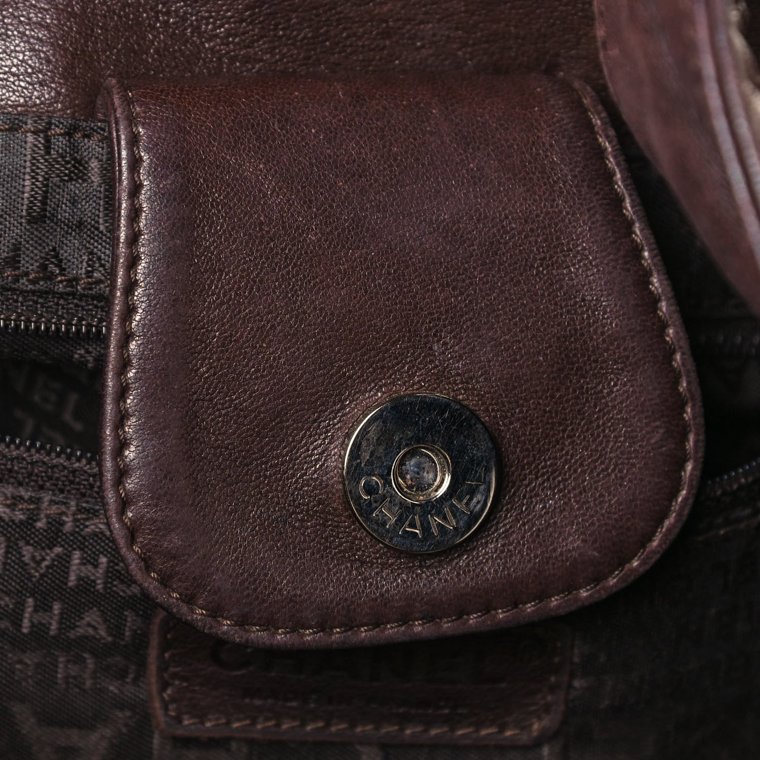 Chanel Lambskin Chain Hobo Brown 13 of 19