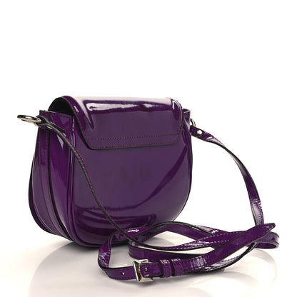 Burberry Patent Small Leigh Crossbody Bag Beetroot 3 of 9