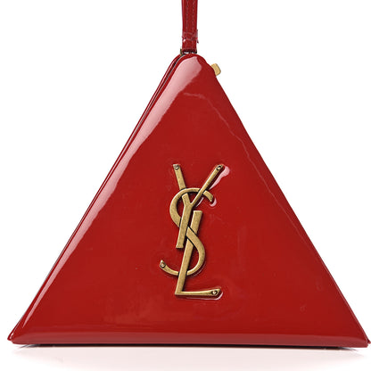 Saint Laurent Patent Pyramid Clutch Rouge 9 of 9