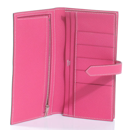 Hermes Epsom Bi Color Bearn Wallet Tosca Rose Tyrien 6 of 8
