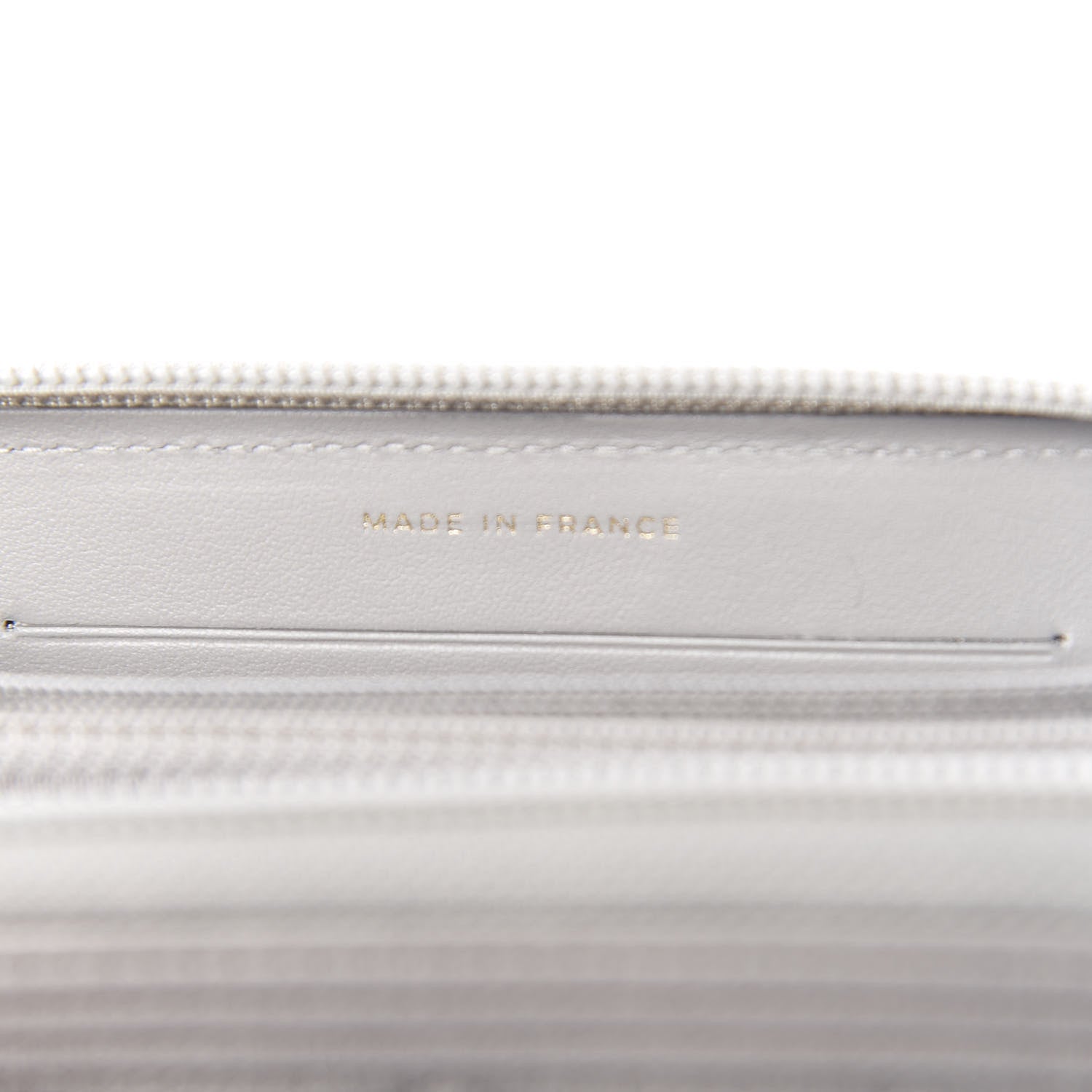 Chanel Caviar Quilted Boy Small Zip Around Wallet Grey 7 of 8