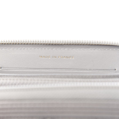 Chanel Caviar Quilted Boy Small Zip Around Wallet Grey 7 of 8