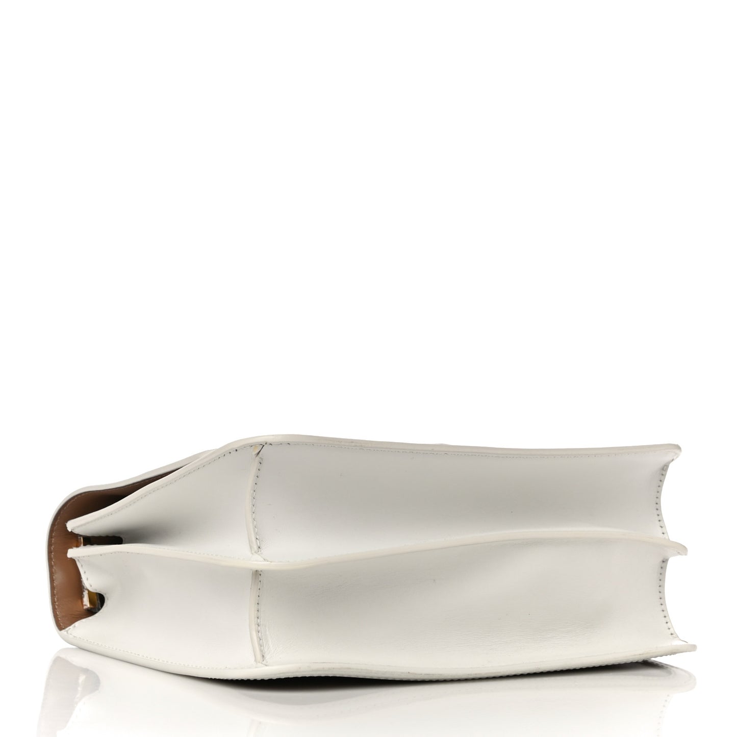 Smooth Calfskin Monogram Medium TB Bag Chalk White Camel