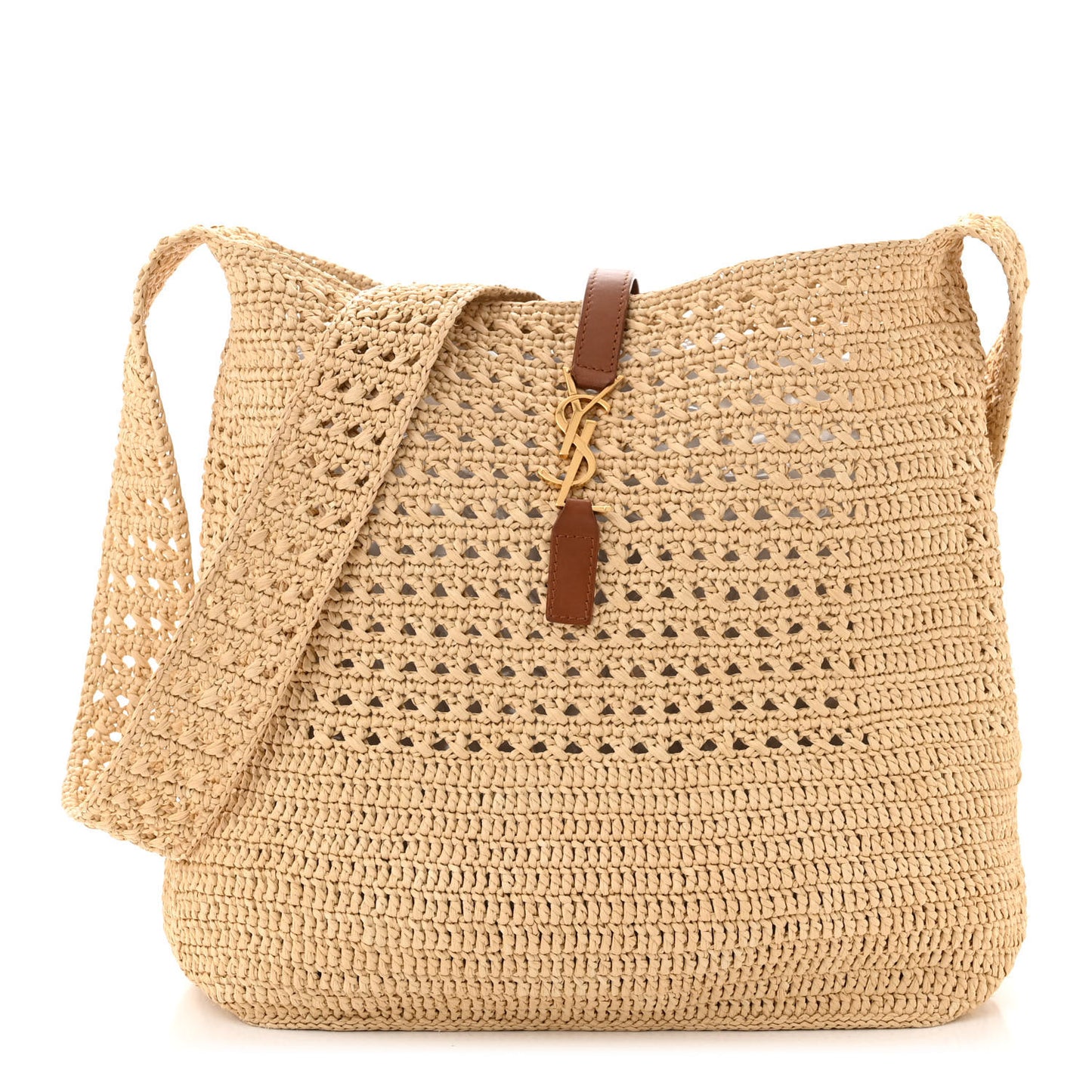 Raffia Monogram Hobo Naturale