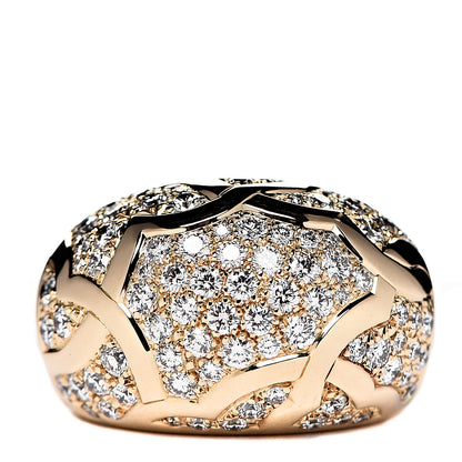 Chanel 18K Yellow Gold Diamond Camellia Cocktail Ring 53 6.5 1 of 4