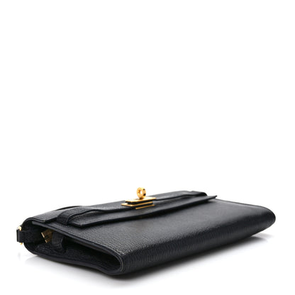 Hermes Chevre Mysore Kelly Wallet To Go Black 4 of 9