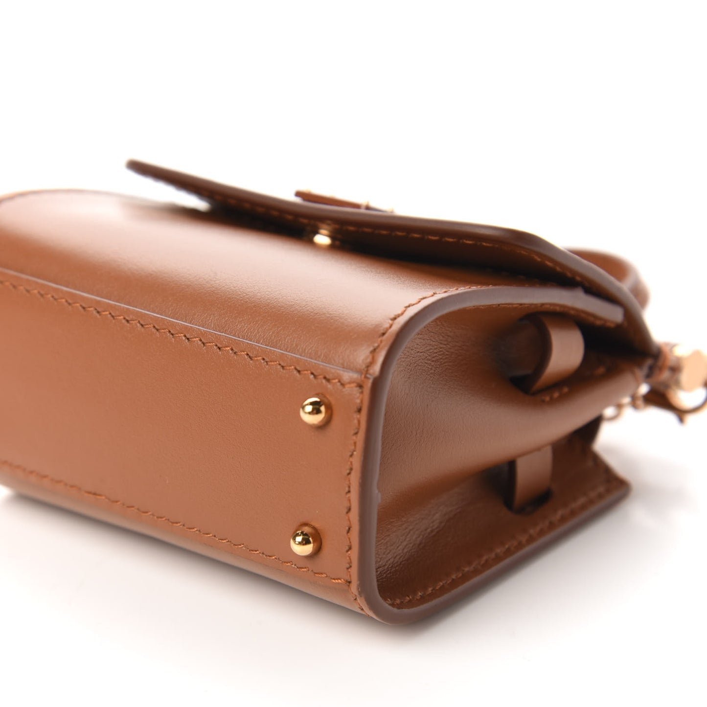 Calfskin Micro 58 Miss Sicily Satchel Brown