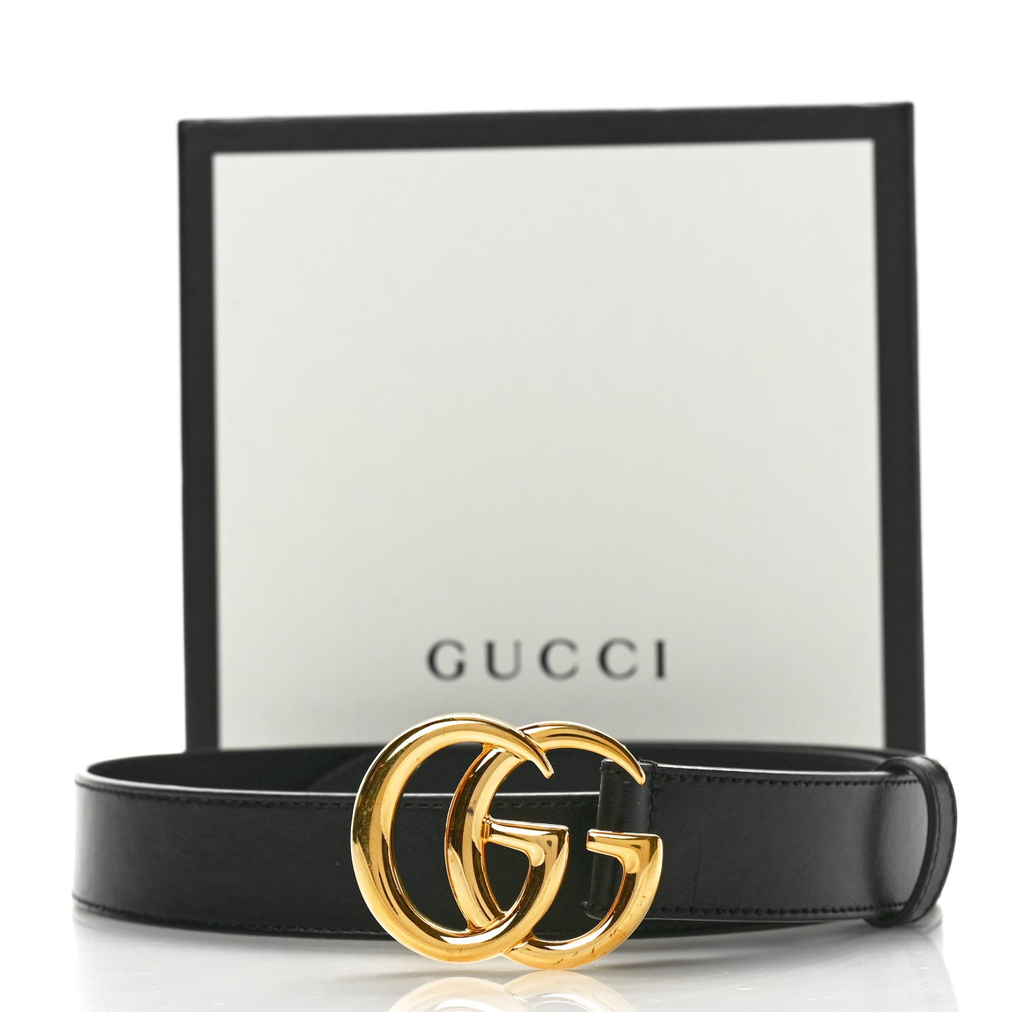 Calfskin Double G 30mm Belt 80 32 Black