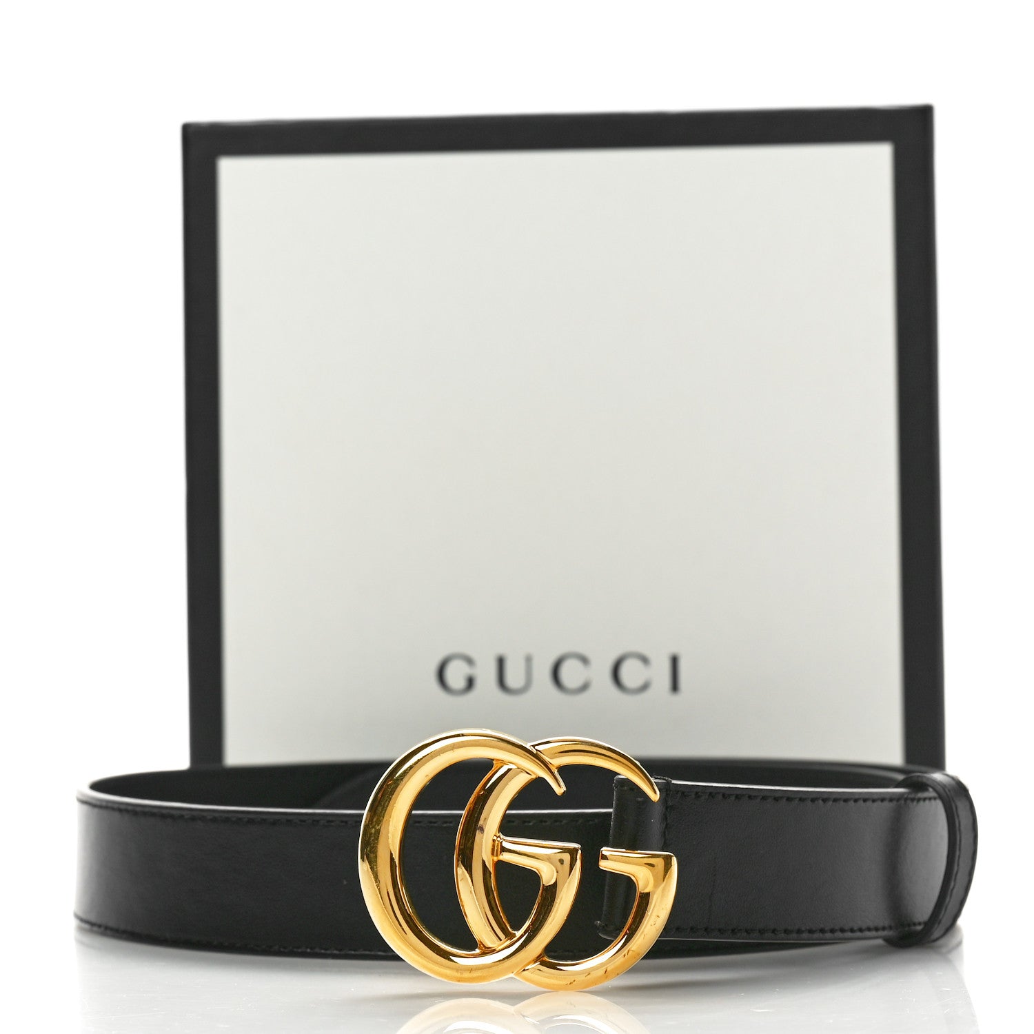 Gucci Calfskin Double G 30mm Belt 80 32 Black 7 of 7