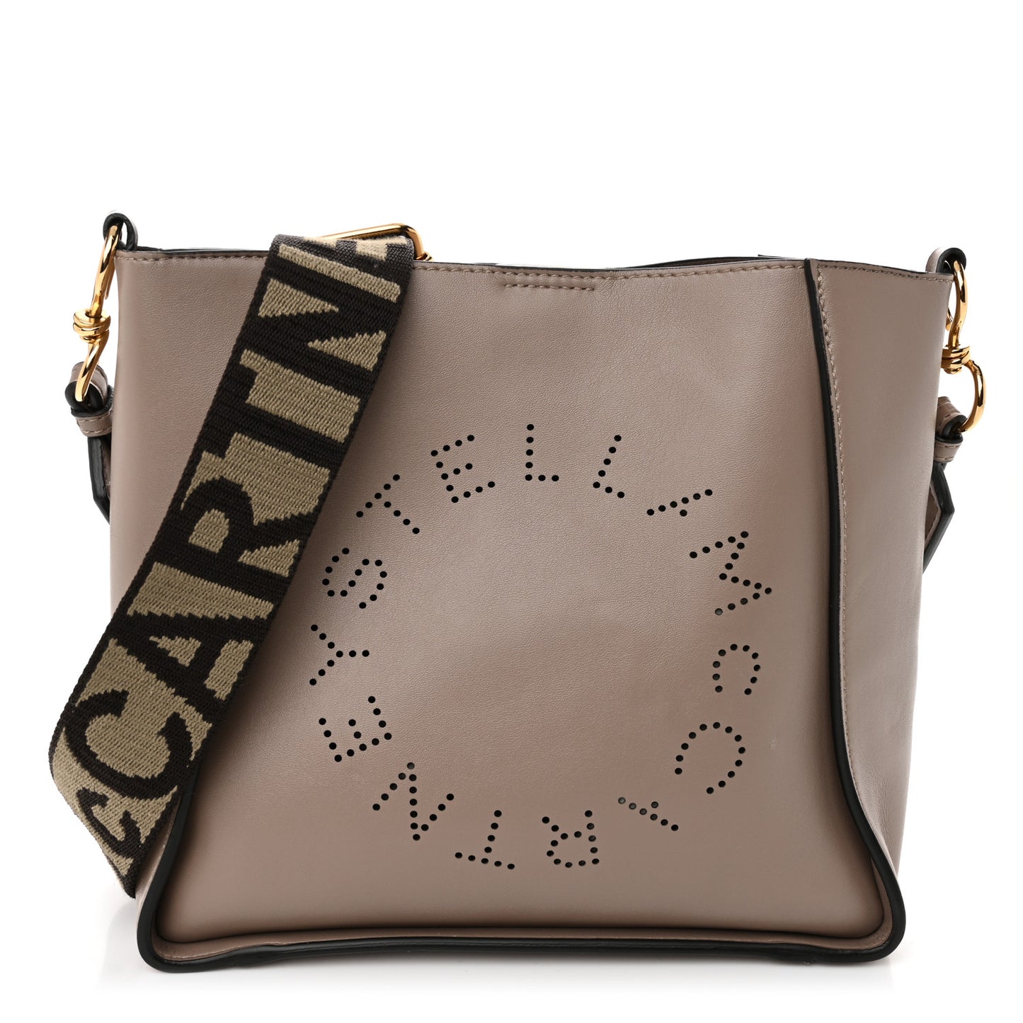 Eco Alter Nappa Perforated Logo Mini Crossbody Dark Taupe