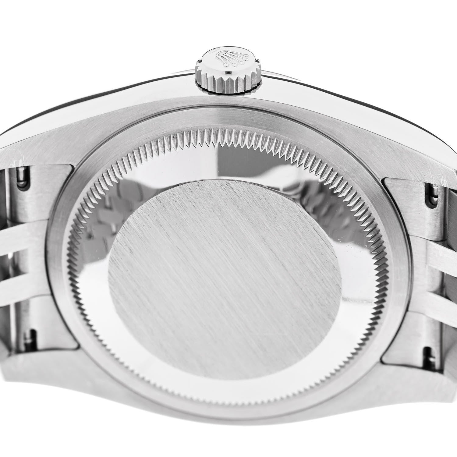 Rolex Stainless Steel 18K White Gold 36mm Oyster Perpetual Datejust Watch Black 116234 4 of 5