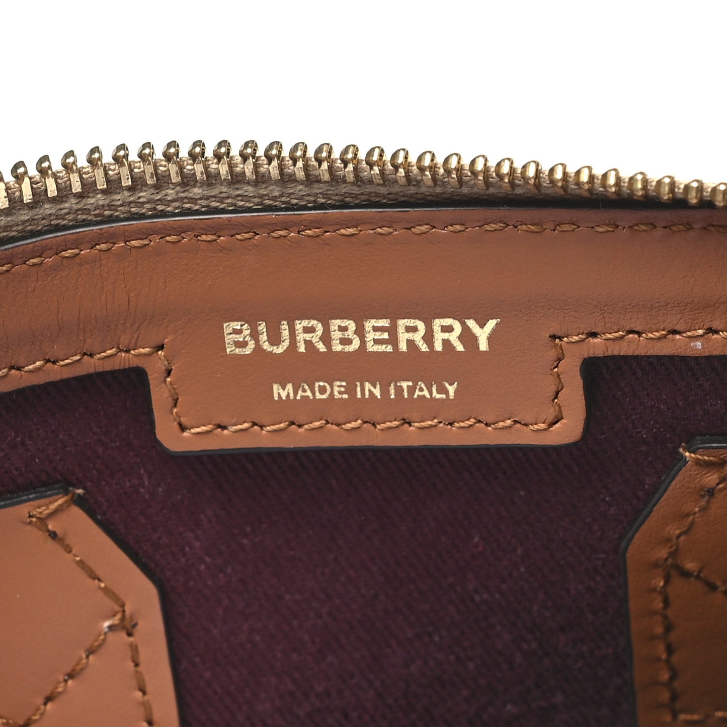 E-Canvas Vintage Check Mini Bowling Bag Briar Brown