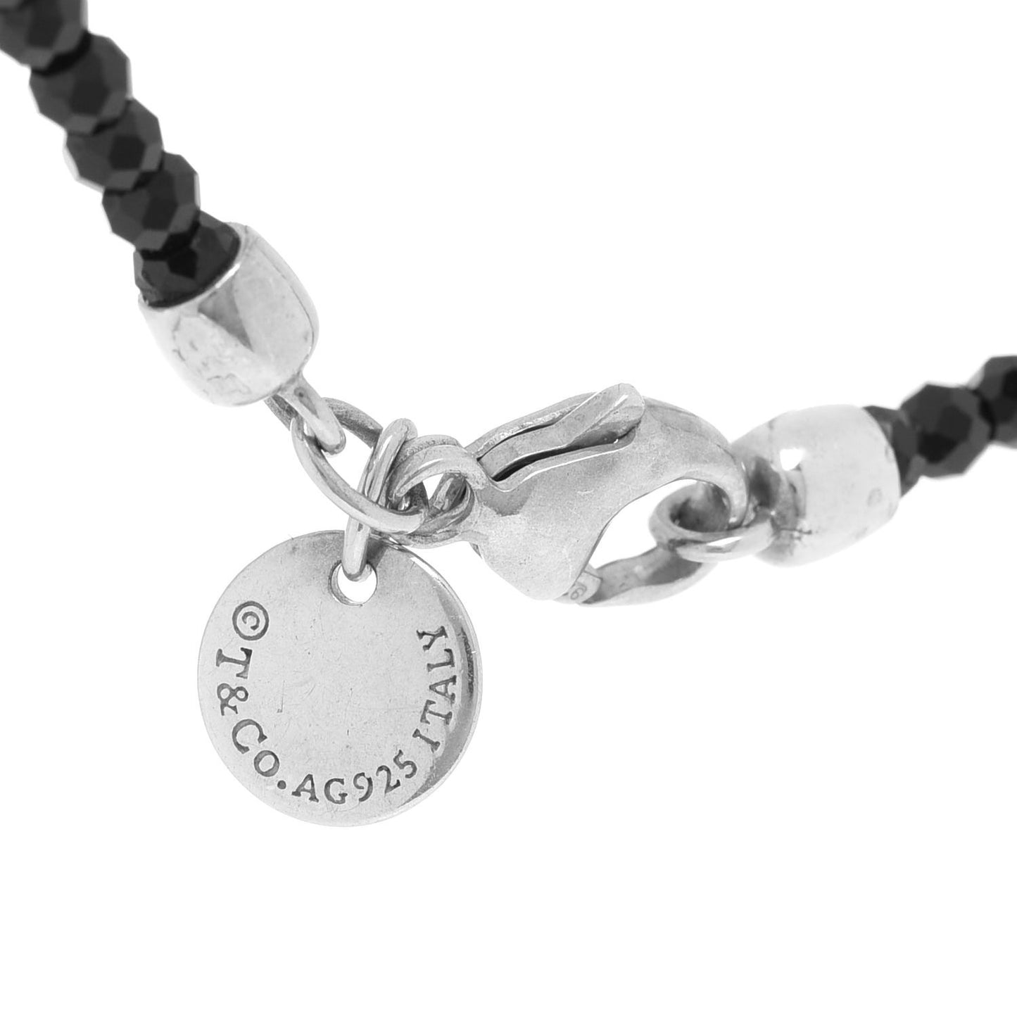Sterling Silver Black Spinel Pearl Ziegfeld Bead Necklace
