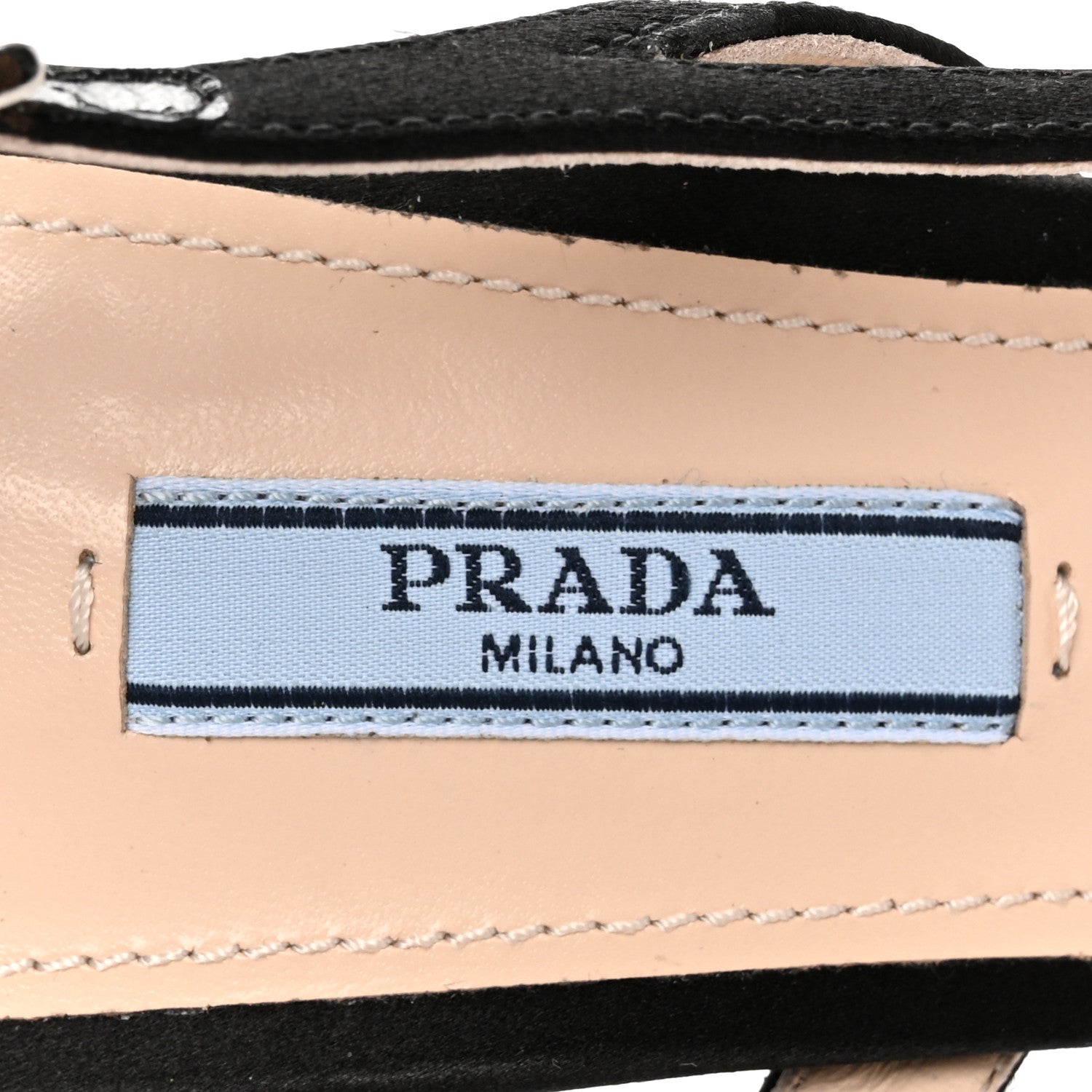 Prada Satin Bow Pointed Toe Slingback Pumps 39 Black 7 of 9