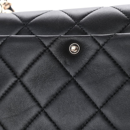 Chanel Lambskin Quilted Resin Bi-Color Chain Flap Bag Black 11 of 11