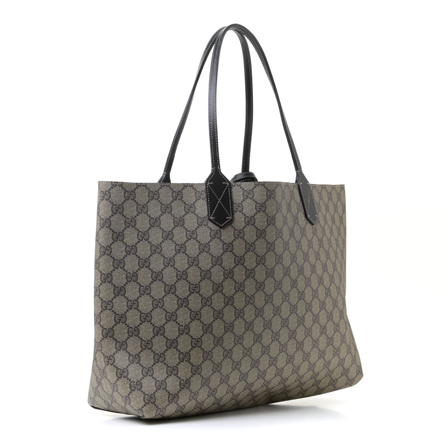 Gucci Calfskin GG Supreme Monogram Medium Reversible Tote Black 3 of 7