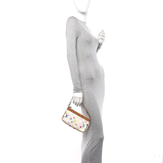 Monogram Multicolor Pochette Accessories White