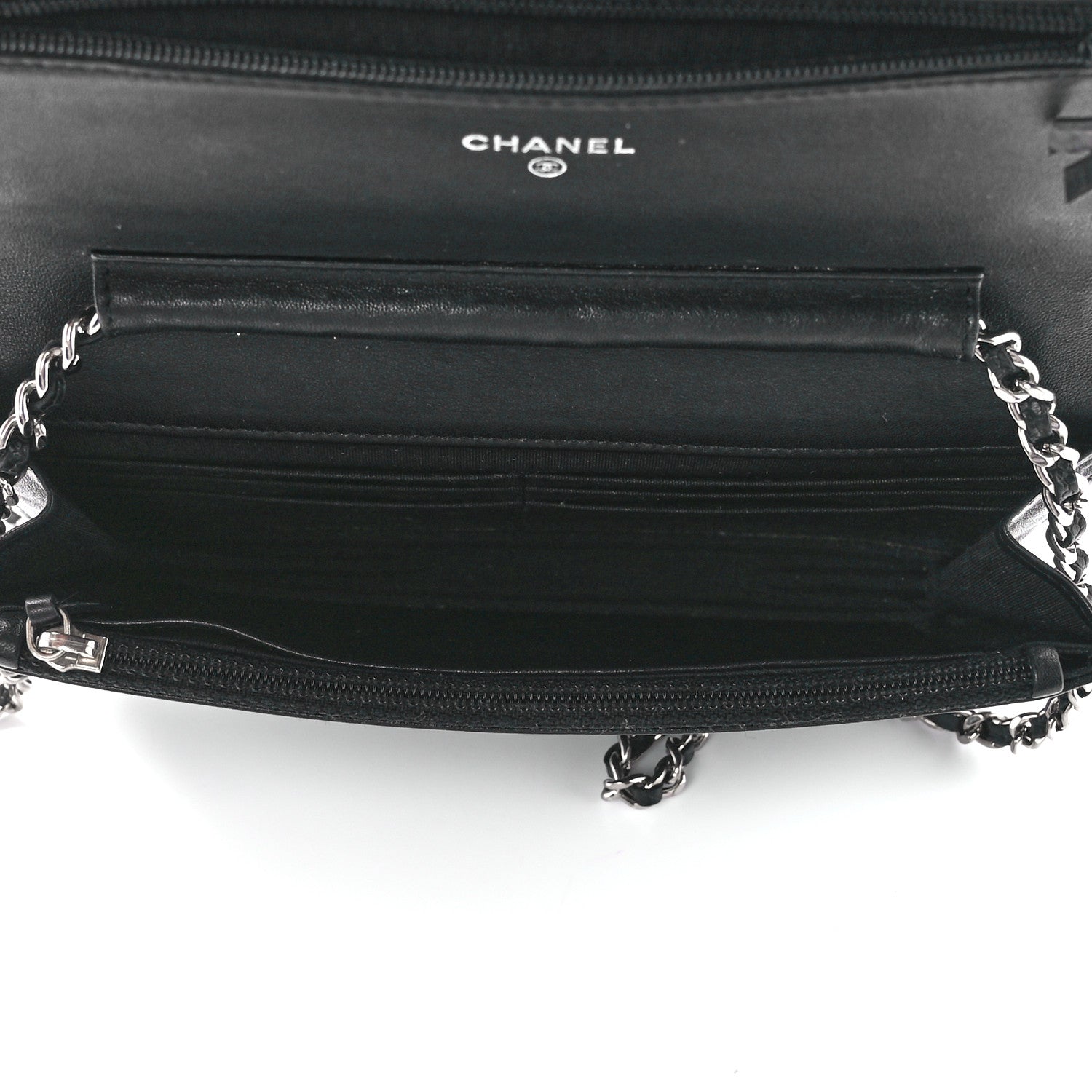Chanel Caviar Timeless CC Wallet On Chain WOC Black 5 of 11