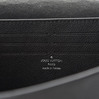 Louis Vuitton Calfskin Lockme Clutch Black 8 of 11