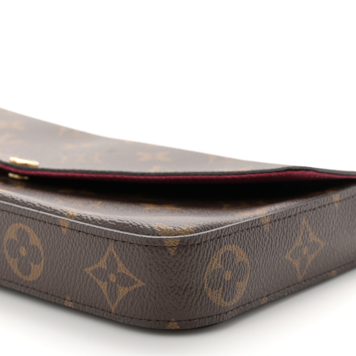 Monogram Pochette Felicie Chain Wallet Fuchsia