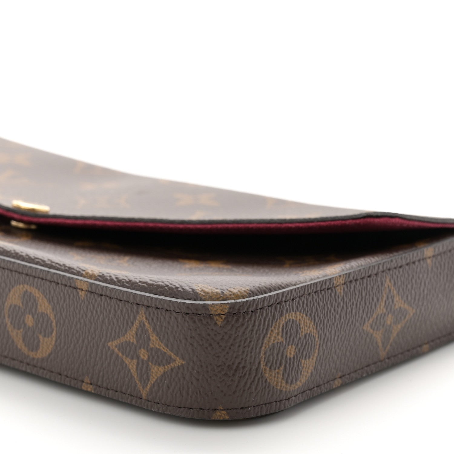 Louis Vuitton Monogram Pochette Felicie Chain Wallet Fuchsia 9 of 10