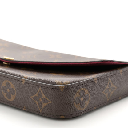 Louis Vuitton Monogram Pochette Felicie Chain Wallet Fuchsia 9 of 10
