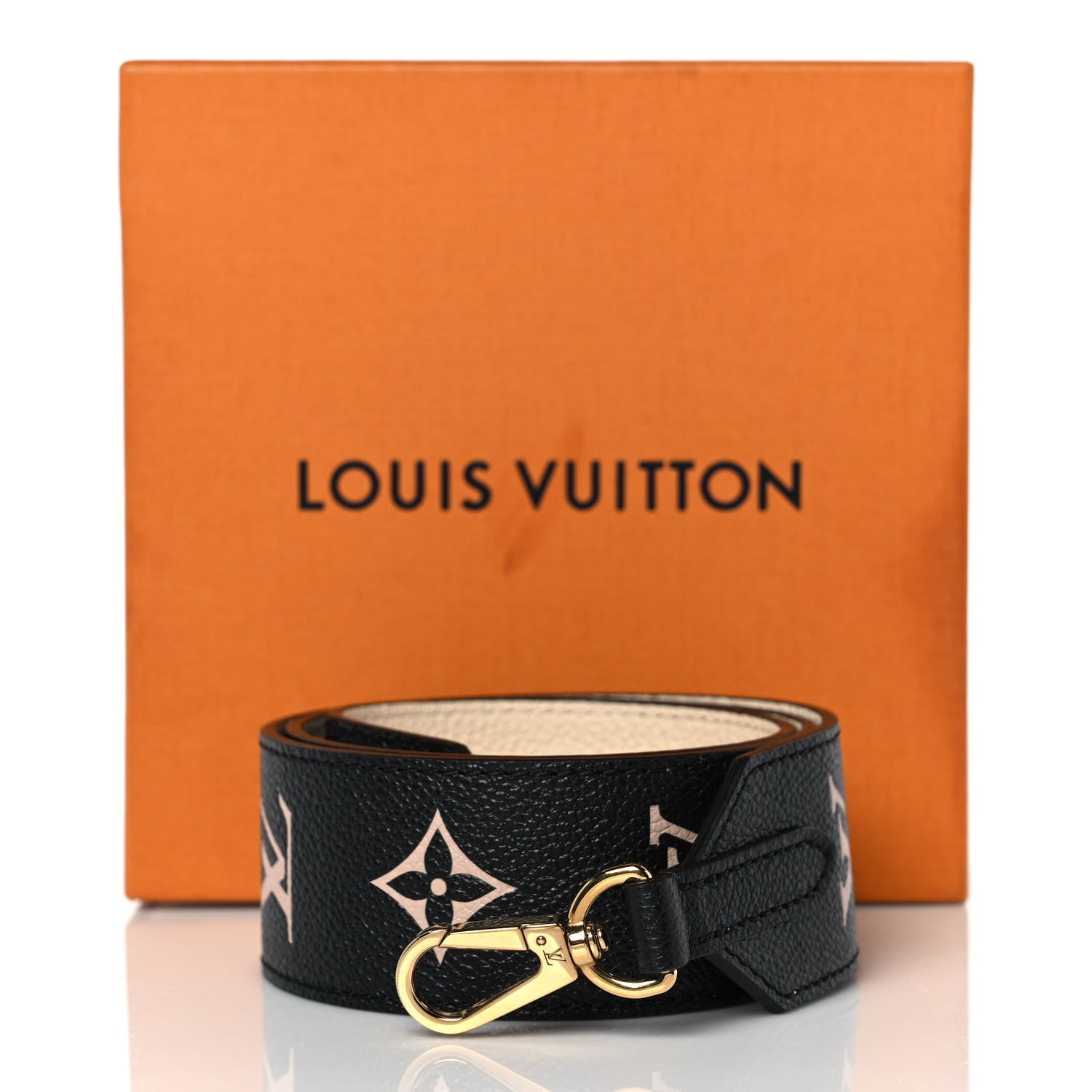 Louis Vuitton Empreinte Monogram Bandouliere Shoulder Strap Black Beige 6 of 8