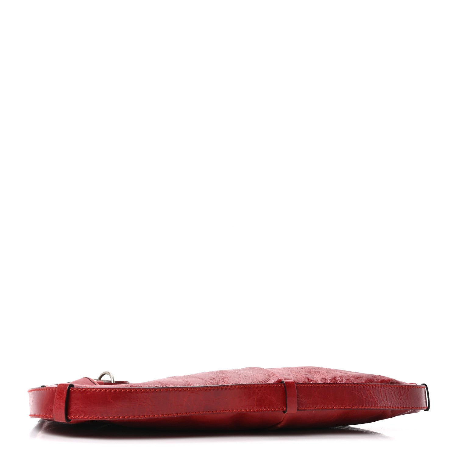 Saint Laurent Calfskin Buffalo Horn Mombasa Hobo Red 4 of 10