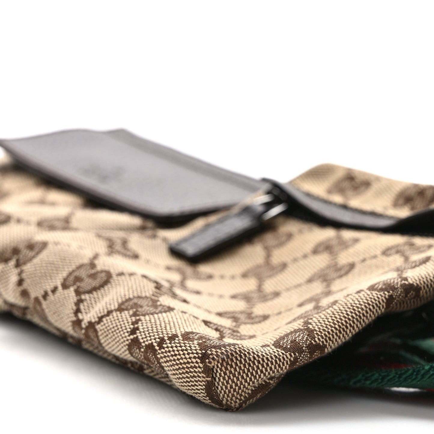 Monogram Web Belt Bag Dark Brown