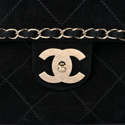 Chanel x Pharrell Williams Suede Lambskin XXL Flap Bag Black 14 of 15