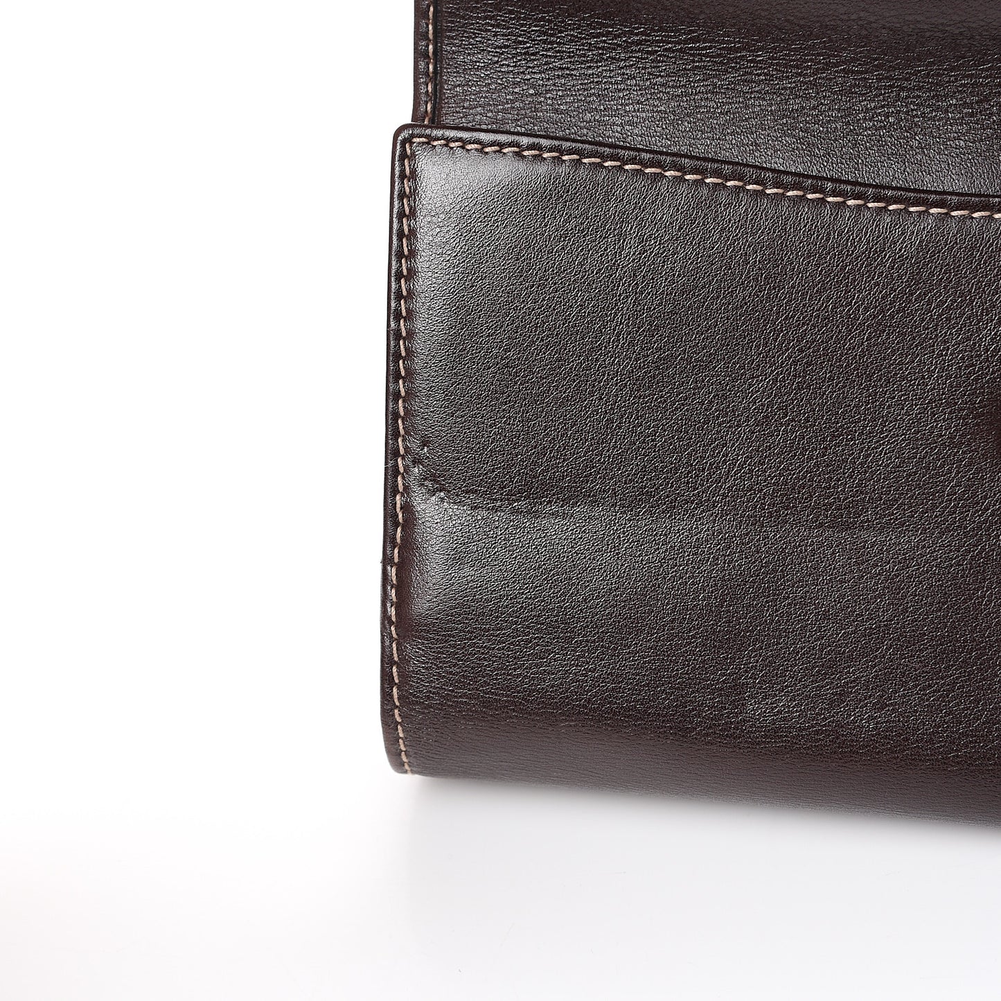 Calfskin Britt Continental Wallet Brown