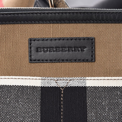 Burberry Canvas Mega Check Medium Ashby Hobo Black 7 of 12