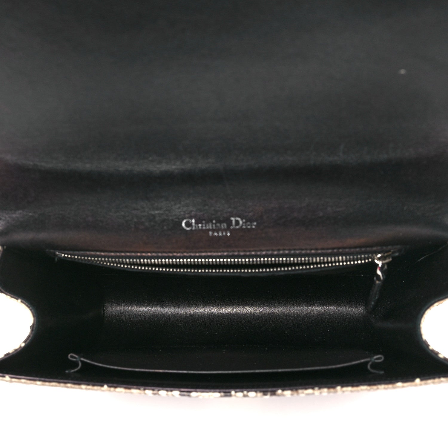 Christian Dior Snakeskin Sequin Embellished Medium Diorama Flap Bag Beige Multicolor 5 of 8