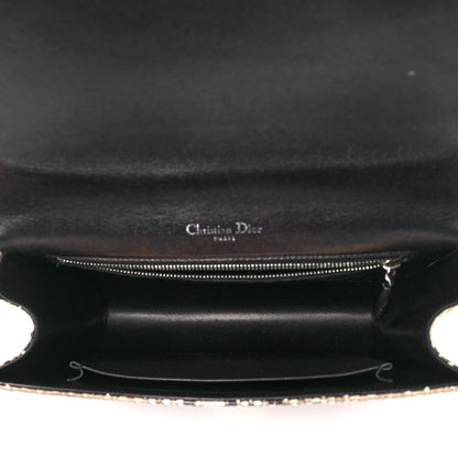 Christian Dior Snakeskin Sequin Embellished Medium Diorama Flap Bag Beige Multicolor 5 of 8