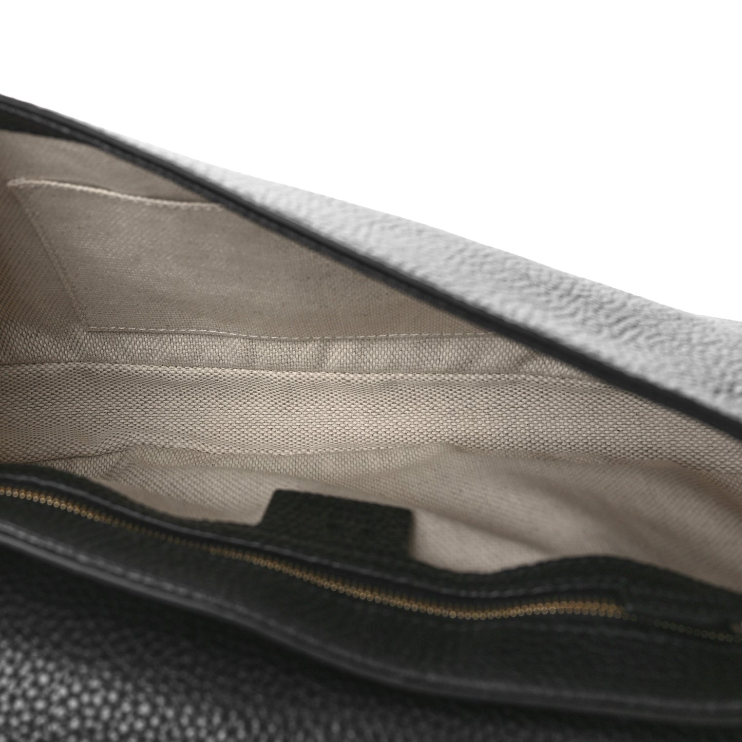 Pebbled Calfskin Medium Soho Flap Crossbody Black