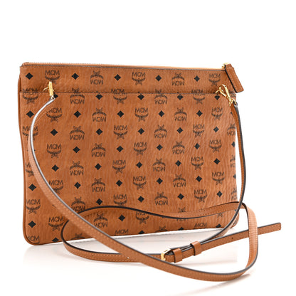 MCM Visetos Medium Crossbody Pouch Cognac 3 of 10