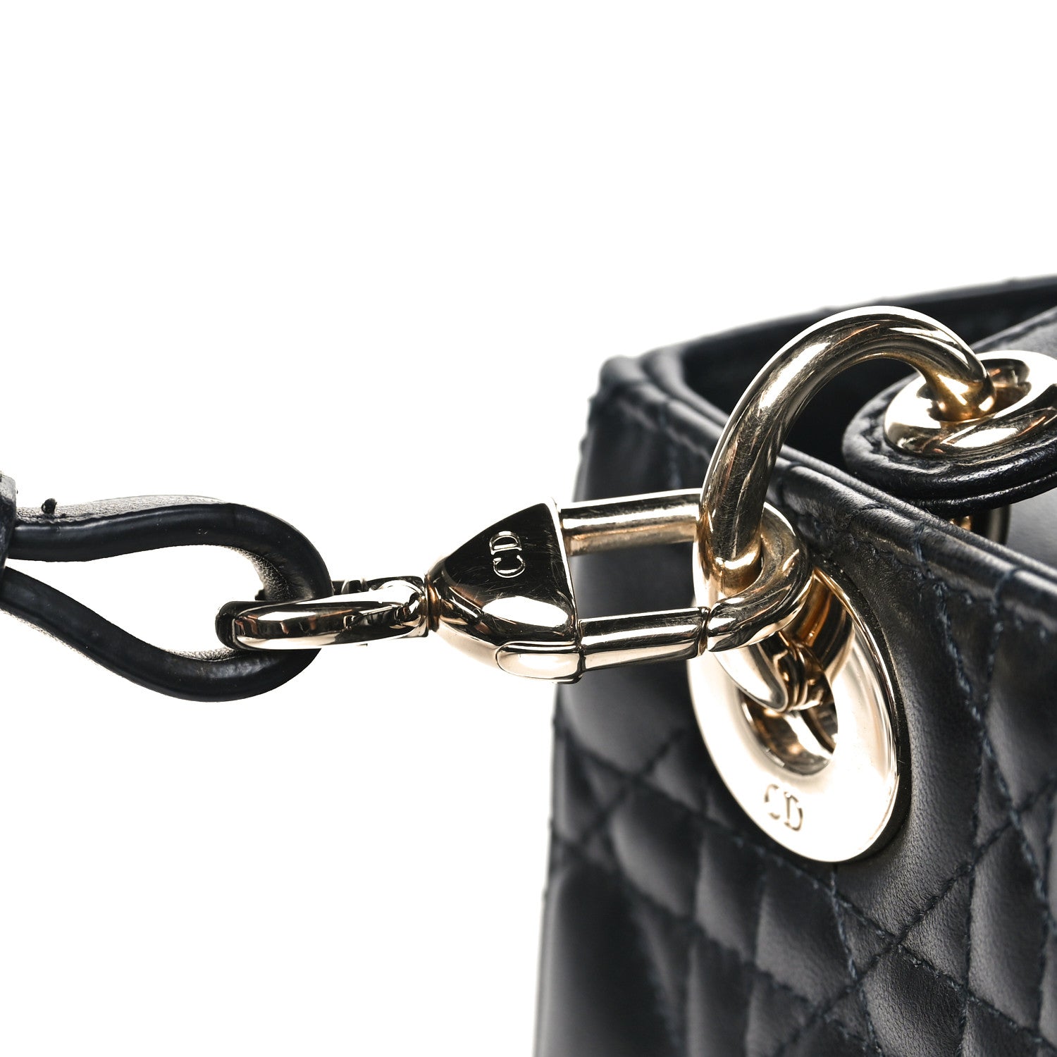 Christian Dior Lambskin Cannage Small My ABCDior Lady Dior Black 10 of 11