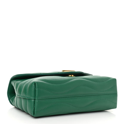 Louis Vuitton Calfskin New Wave Chain Bag MM NM Emerald 4 of 9